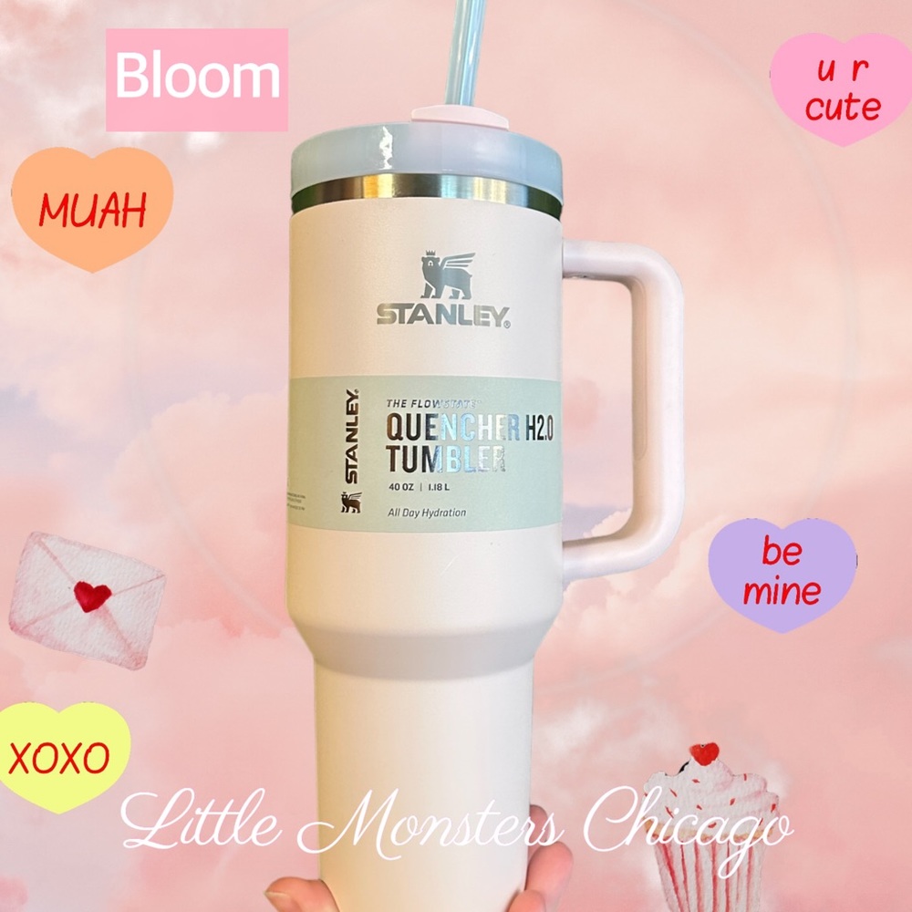Authentic Stanley PINK Bloom Valentine quencher mug